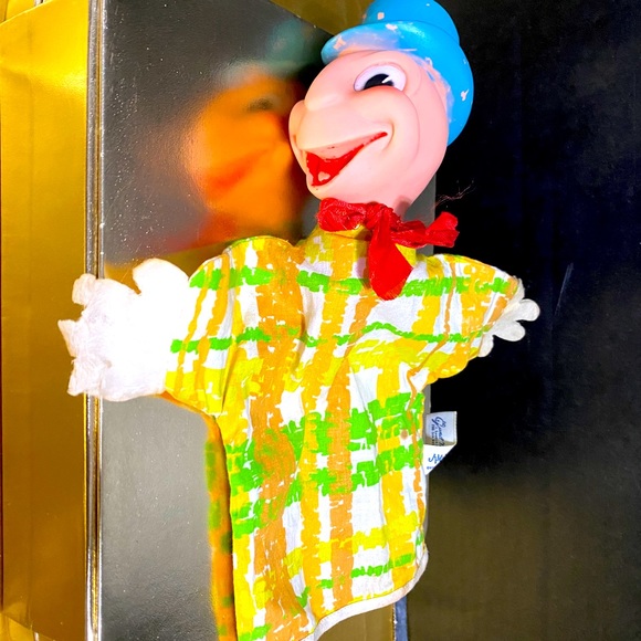 WALT DISNEY VTG 60s PINOCCHIO JIMINY CRICKET HAND PUPPET RUBBER HEAD & SQUEEKER - Picture 6 of 14